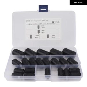 22個 フェライトコアリングクランプキット ノイズ フィルター サプレッサー 3.5MM /5MM /7MM /9MM ケーブル コネクタクランプ RFI EMI ノイズ磁気