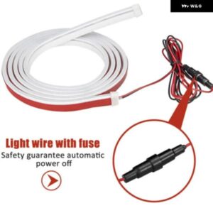 120-180CMスキャン起動ダイナミック車 LED フードウィンカーストリップ DRL デイタイム ランニングライト 自動チューニング装飾 ヘッドライト ストリップ