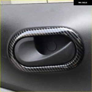 カーボン インテリアドアハンドル フレーム 装飾 スマート 453 フォーツー 2015-2020