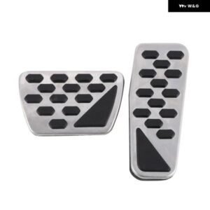 ガスとブレーキペダルカバー 自動 ステンレス フットペダルパッド キット 2018-2019 ラングラー JLモデル 2