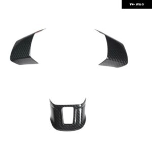 3個 カーボン ステアリングホイール スイッチカバー パネル トリム ゴルフ 6 MK6 - 2008-2012 装飾