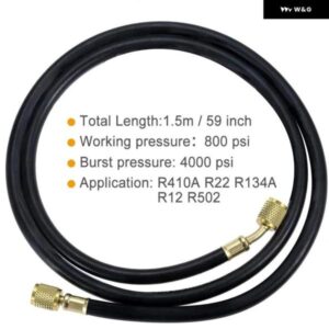 R410A AC 冷媒充電ホース 59インチ 1/4インチ SAE メスフレア付き R410A R22 R134A R12 R502 エアコン システム メンテナンス
