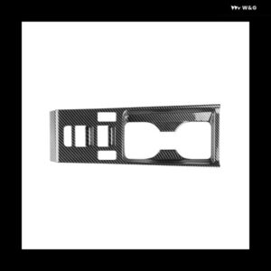 カーボンセンター コンソール ウォーターカップ ホルダー 装飾カバー トリム ステッカー IONIQ 6 2022 2023+