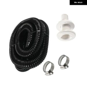 フレキシブルビルジ ポンプ ホース取り付けキット 1セット 直径 3/4インチ 6.6 フィートボート クランプ 2個 とスルーハルフィッティング付き