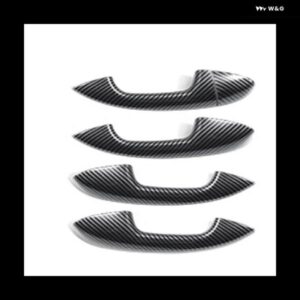 4個 外装ドアハンドル トリム カバー ステッカー C/E/GLC// //GLS/CLA/GLAクラス カーボン