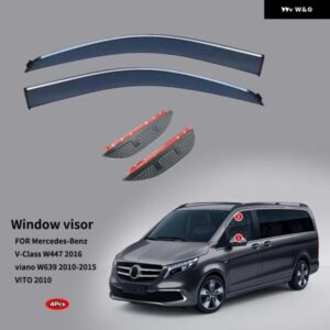 V-CLASS VITO VIANO W639 W447 2010-2022 ウィンドウ バイザー ウィンドウレインガード リアルーフ サンレイン シェード ベント バイザー スポイラー