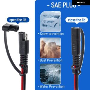 14AWG バッテリー充電 ケーブル SAE に SAE 12V-36V ソーラープラグコード車 延長 ケーブル 防水 ソーラー車両バッテリー電源 ケーブル
