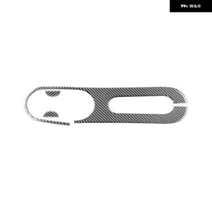 フィアット 500 2012-2015 ソフトカーボン車中央 制御 ハンドブレーキカップ ホルダー カバー トリム ステッカー