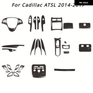 キャデラック ATSL 2014-16 アクセサリー ABS カーボン スタイル 装飾車 インテリア トリム ステッカー センター コンソール