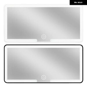 LED カーサン バイザー バニティミラー LED タッチスクリーンカーサン バイザー 化粧鏡 3 ライトモード HD 車 LED 化粧鏡充電式