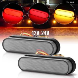 2ピース 4インチ 34LED オーバル LED トレーラー テールライト 防水 ストップブレーキ ライト トラック RV