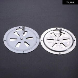 2個 4インチ /100MM ボートキャビンルーバー換気プレートベントラウンド グリル プレートサイドノブヨットマリン 304 ステンレス