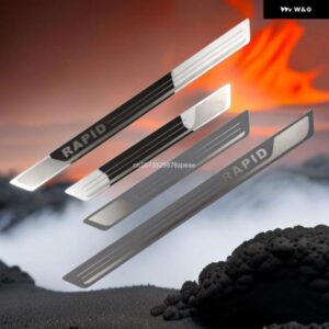 シュコダ ラピッドドアエッジ プロテクター ディン防止ガード トリム クロム スタイリング 装飾アクセサリー 2012-2015 2016 チューニング