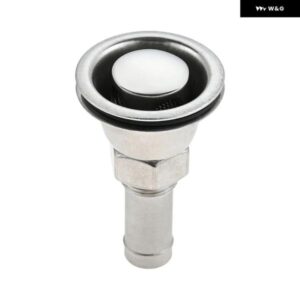 1個 ボート燃料タンクベント 5/8インチ 16MM 内径ホースマリン 316 ステンレス フラッシュ マウント スルーハル燃料 ガスタンク ベント