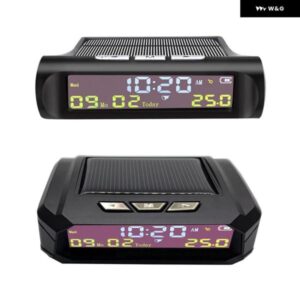 車デジタル時計ルックソーラー LCD TPMS 日付車載温度表示屋 アウター 品パーソナルカーアクセサリー