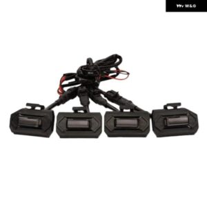 4個 車 LED フロント グリル ライト アウター グリル ランプスモーク車