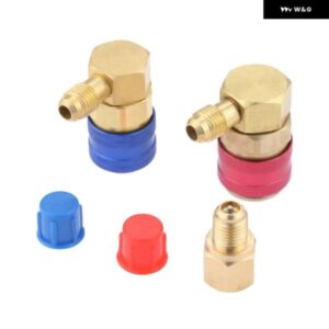 AC R134A クイックコネクタアダプタカプラー R12 に R134A A/C マニホールド ゲージ HVAC オート エアコン ハイ/ローサイドクイックカプラー