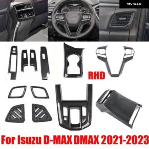 RHD いすゞ D MAX D-MAX DMAX 2021 2022 インテリア アクセサリーカーボンウィンドウリフト ボタン スイッチ パネル フロントウォーターカップカバー