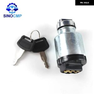 イグニッション スイッチ 日立 EX120 EX200 EX300 EX200-1 掘削機 6ピン 2 キー付き