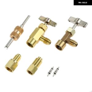 R134A セルフシールパンク スタイル 冷媒缶タップ バルブ タンク アダプター 付き自動車用 エアコン システム充填