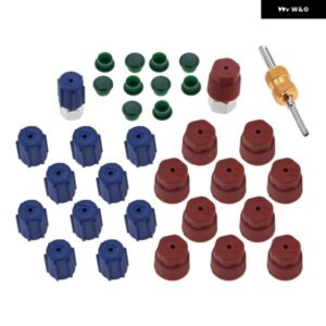 R12 R134A 変換キット ダストキャップ付き 高/低圧 A/C レトロフィット アダプター 空調 冷媒 システム