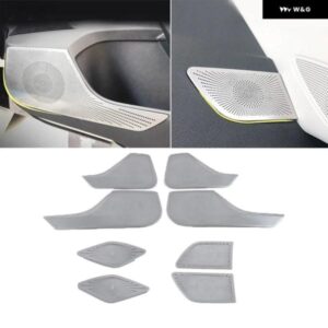 シュコダ オクタヴィア MK4 RS プロ 2021 2022 オーディオ スピーカー トリム ベゼル カバー ピラー フロント AC ベントドア スピーカー カバー