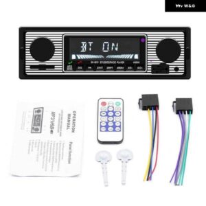 1DIN レトロカー ステレオ オーディオ 自動車用 BLUETOOTH USB USB/SD/AUX カード FM MP3 プレーヤーPC タイプ: ISO-5513