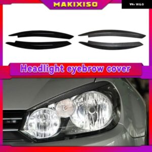 VW ゴルフ 6 MK6 フロントランプ ヘッドライト アイブロウ ABS カバー ステッカー トリム プロテクター 2008 - 2013