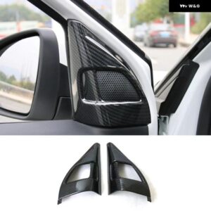 シトロエン C5 エアクロス 2017-20 ABS カーボン インテリア フロントドア スピーカー ウィンドウ A ピラー カバー トリム アクセサリー