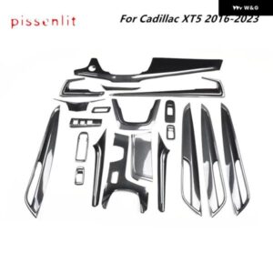 カーボン スタイル ギア シフト ボックス パネル トリム カバー フレーム ステッカー キャデラック XT5 2020-23 2016-19 LHD