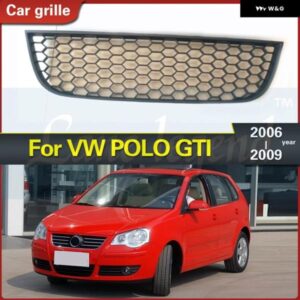 1ペア フロント バンパー アンダー フォグライト ベント グリル カバー VW POLO-GTI 2006-09 MK4 9N3 ABS ブラック