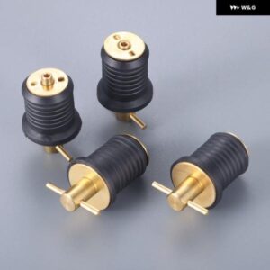 4個 真鍮ゴムボートツイストタイプ T ハンドルドレンプラグ 1インチ 25MM 直径ドレン穴マリンディンギーヨットボートアクセサリー