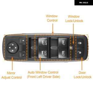 68234092AC クライスラー パシフィカ 2017-2023 フロント左ドライバーパワーウィンドウスイッチ 3ピン 自動ウィンドウ 制御