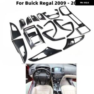 ビュイック リーガル 2009-2013 アクセサリーカーボン スタイル 室内装飾ギアヘッドドアハンドル バック エアベント ステッカー ABS
