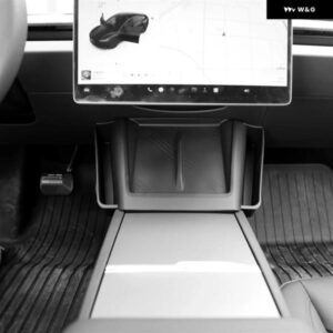 TESLA MODEL 3+ HIGHLAND 2024 センター コンソール ワイヤレス充電シリコンパッド サイド 収納 バッグ付き 滑り止めパッド トレイ