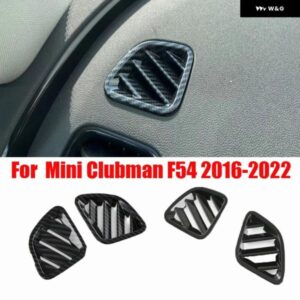 ミニクラブマン F54 2016-2022 ピアノブラックカーボン ダッシュボード フロントアッパー小型 エアコン アウトカバー AC ベントカバー