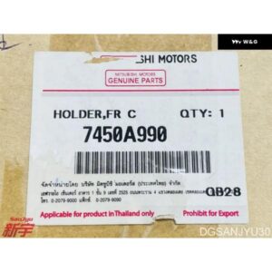 パジェロ スポーツ MY2017-2018 KR0W ホルダー フロント CTR マーク FCM無し 7450A990 クロームロゴ付属