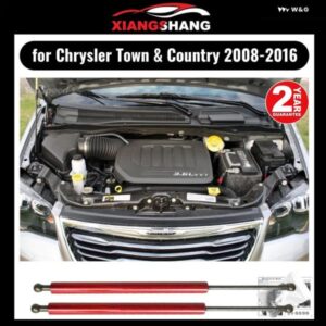 ボンネット フードストラット クライスラー タウンカントリー2008-2016リフト サポート フロントカバー ガス ダンパー アルミカバー 専用
