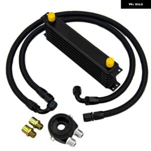 7行 オイルクーラー キット オイル フィルター アダプター AN10 トランス ミッション オイルクーラー キット ナイロン ステンレス 編組ホース