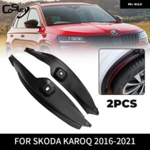 2個 リアタイヤ インナー防マッドフェンダー カバー マッドガード アンチダートシュコダ KAROQ 2016-2021 リアドア防マッドアクセサリー