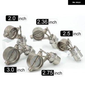 フリー船 22.362.52.753.0インチ ステンレス 排気 制御 バルブ 真空アクチュエータークローズド スタイル パイプ 圧力:-2PSI-5.5PSI