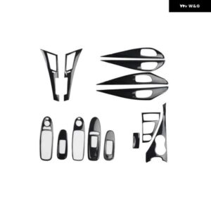 インフィニティ Q50 2015-21 プラスチック カーボン 装飾 アクセサリー インテリア ドア トリム ステッカー