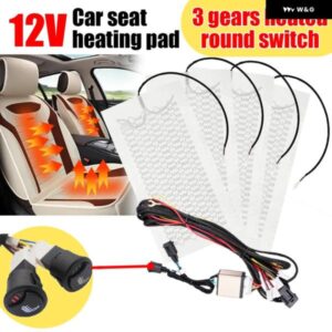 DC 12V 加熱 パッド マット 2席ヒーター カーボンラウンドスイッチ トラック ボート冬ヒーターカバー 加熱