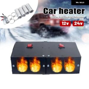 12V/24V 800ワット/1600ワット 4穴ディーゼル パーキング ヒーター トラック メタルデフロスター フロントガラス 窓デミスターセットアクセサリー
