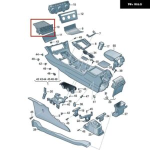 5GG857337 VW ゴルフ MK7 インテリア センター灰皿 トリム カバー 収納 コンパートメント灰皿 5GG863391