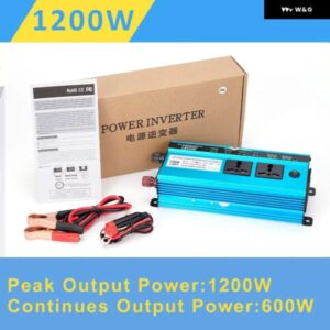 1200ワット カーインバーター ソーラー ダブル LCD ディスプレイ 4USB インバーター電源電圧コンバータ変圧器 DC48V AC 220V