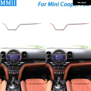 ミニクーパー F60 カントリーマン 2017-2023 カーボン中央 制御 ダッシュボード トリム ストリップカー インテリア アクセサリー ステッカー
