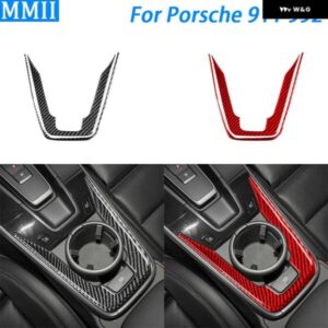 シェポル 911 992 2019-2024 カーボン ギア シフト 電子ハンドブレーキ 収納 ボックス カバー インテリア アクセサリー ステッカー