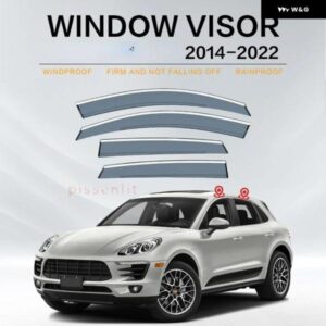 シェポル マカン 2014-2022 アクセサリー ウィンドウ バイザー ウェザーシールド ウィンド レインガード アウター トリム クローム サイドウィンドウ