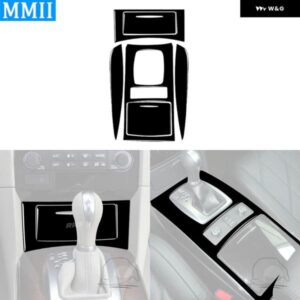 インフィニティ FX 2009-2013 QX70 14+ ピアノブラック ギア シフト パネル 収納 ボックス スーツ トリム カバー 車室内 装飾 ステッカー